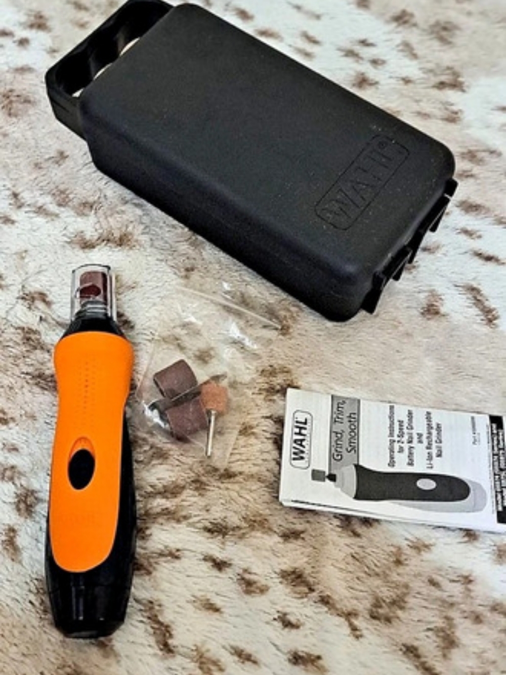 Wahl Stainless Steel Lithium Ion Nail Grinder Orange Nail Grinder Kit Like New
